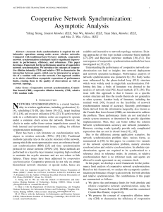 Cooperative Network Synchronization: Asymptotic Analysis