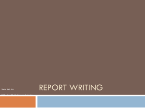 Evaluation Report Writing