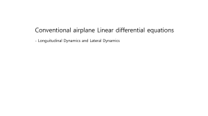 airplane Linear dynamics