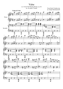 Tchaikovsky - Valse from The Sleeping Beauty arr. Rachmaninoff for piano four hands