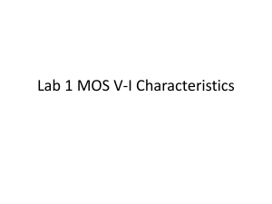 Lab 1 MOS V-I Characteristics