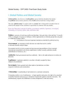 Final exam study guide- Global Soc