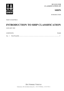 DnV - Introduction to ship classification