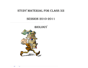 Biology Study Material class xii