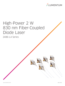 2W 830nm laser with fibre, Lumentum 2486-L4
