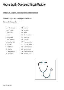 Objects and Things in Medicine with Text