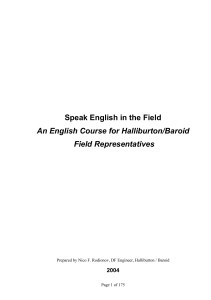 Rodionov, Nico F. - Speak English in the Field. An English Course for Baroid-Halliburton Field Representatives (2004)