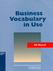 Business Vocabulary in Use (Cambridge Professional English)