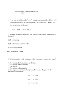 objectivective type questions motion class 9