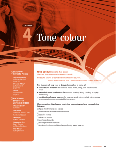 Chapter 4: Tone Colour