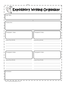 Expository-Writing-Graphic Organizer