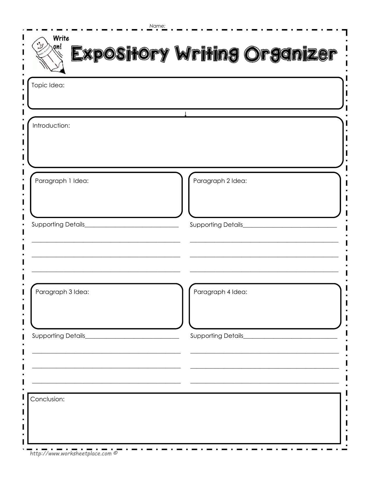 Narrative writing graphic organizer worksheet