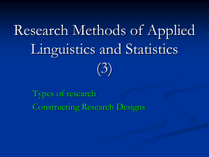 Research methods in Linguistics