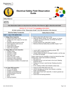 Electrical Safety Field Observation Guide