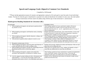 Speech and Language Goals Aligned to Common Core Standards
