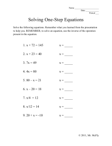 Curve Fitting And Solution Of Equation