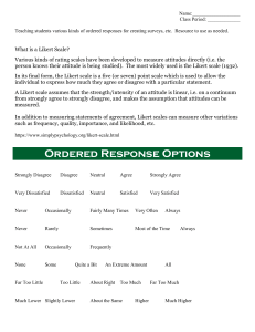 Ordered Response Options for surveys