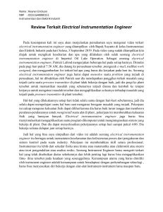 Reyner Erickson 02311640000151 Tugas Elins-Review Terkait Electrical Instrumentation Engineer