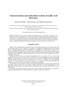 Characterization and Antioxidant Activity of Gallic Acid Derivative