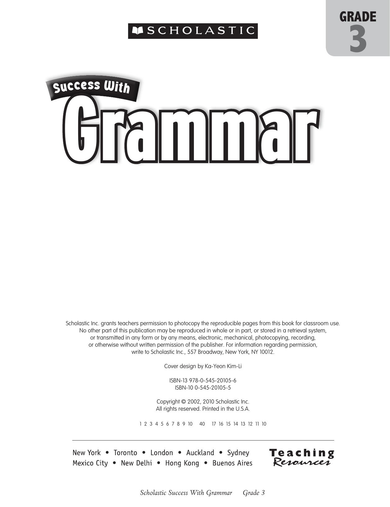 Scholastic Success with Grammar Grade