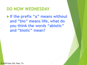 ecology abiotic and biotic factors ppt