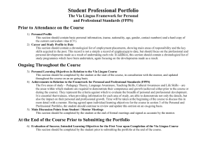 sample Student Personal Portfolio for TEFL exam