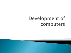 Development of computers