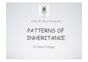 2-1 Patterens of Inheritance