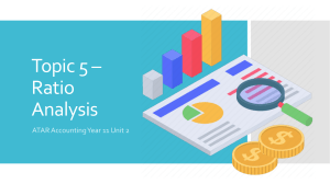 Topic 5 – Financial Ratio Analysis