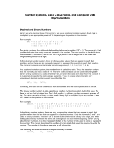 Topic 3 - DATA REPRESENTATION