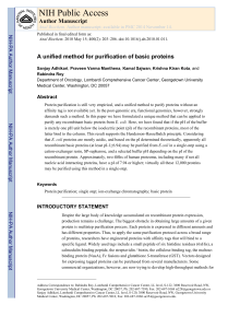 a unified method for expression of a basic protein