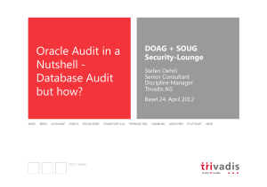 Oracle Audit in a Nutshell