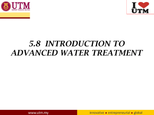 5.8 Introduction to Advanced Water Treatment