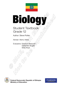 Ethiopian Grade 12 Biology student textbook