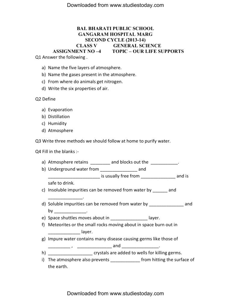 cbse class 5 science worksheets 4