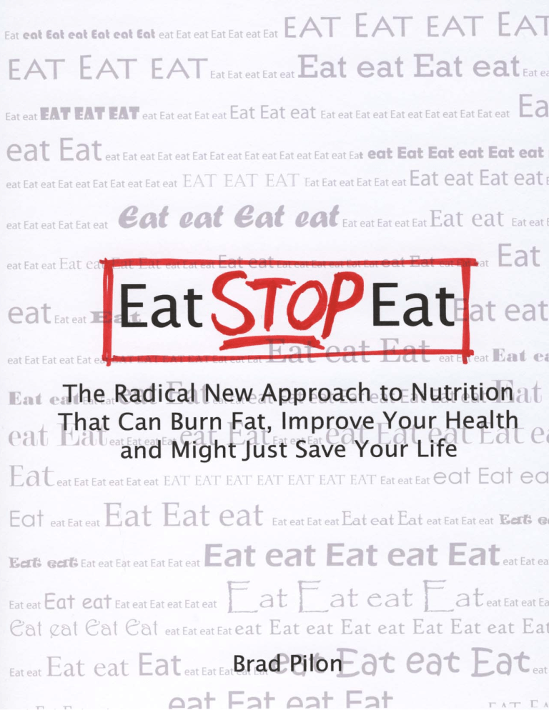 eat stop eat by brad pilon