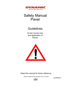 Safety-Manual-Dynapac-Pavers-D717410052 ANSI