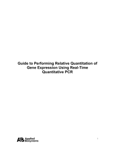 1125331 ABI - Guide Relative Quantification using realtime PCR