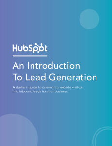An Introduction To Lead Generation