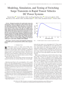 Switching Surge Transients in Rapid Transit DC Power Systems