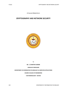 Cryptography and Network Security Notes