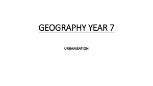 GEOGRAPHY - Urbanization 