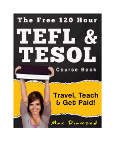 The free 120 hour TEFL&TESOL course book