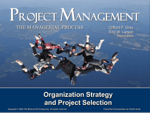 2 - organization strategy  project selection