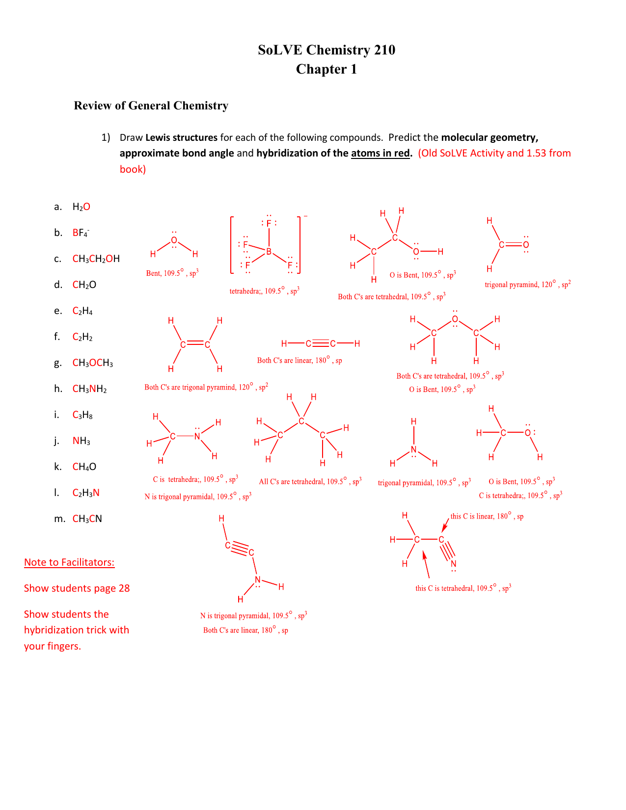 ch2o molecular geometry 2d drawing
