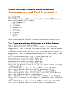 Ceres Staff Projects: Assessments & Test Prep Materials