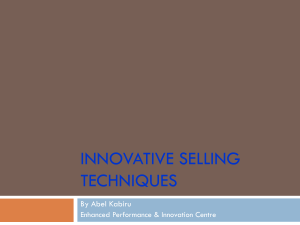 Innovative Selling Techniques Mini 2019 Real Abel Kabiru