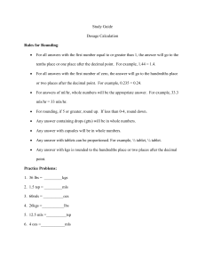 Dosage Calculation Study Guide