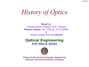 History of Optics p
