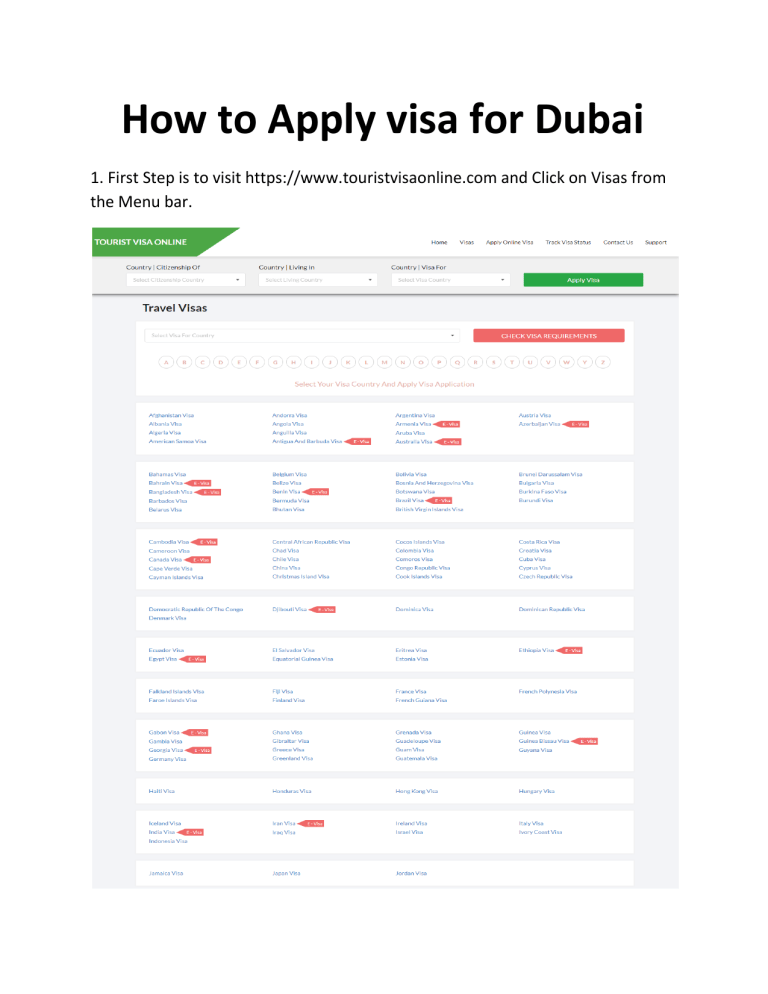 How To Apply UAE Visa Online